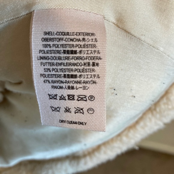 Free People Notched Teddy Bear Peacoat Ivory Tan - Picture 10 of 12